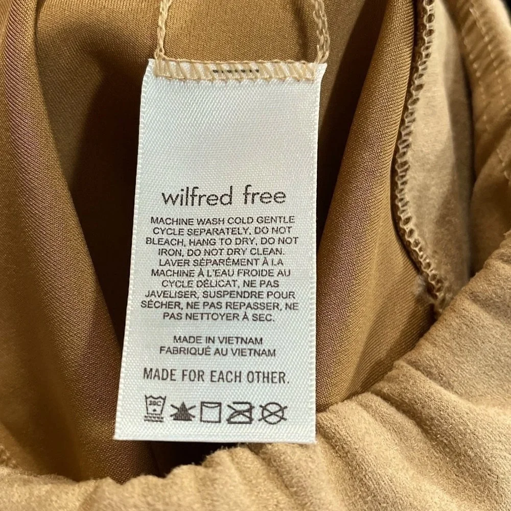 Wilfred Free | Aritzia | Daria Vegan Suede Leggings | Caramel | Sz S - Picture 4 of 9